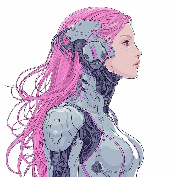 Cyberpunk anime meisje