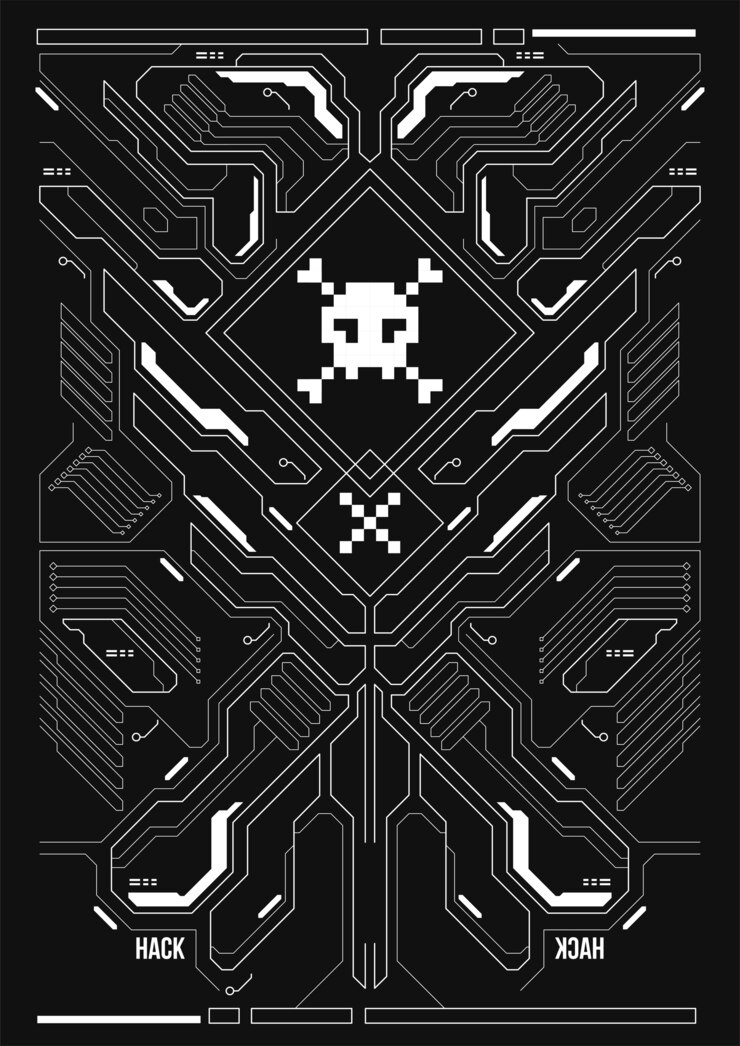 Vector cyberpunk futuristic poster. retro futuristic poster template.