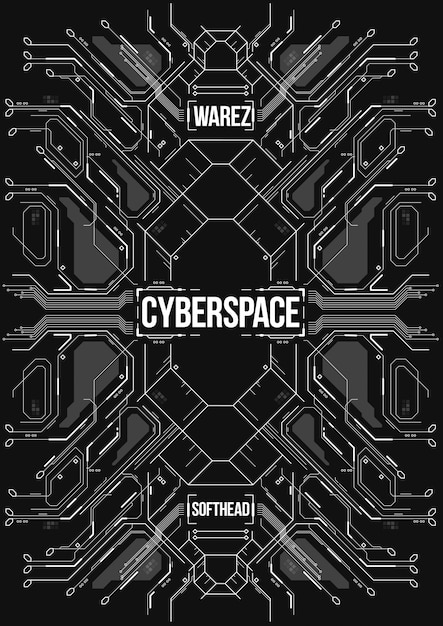 Cyberpunk futuristische banner.