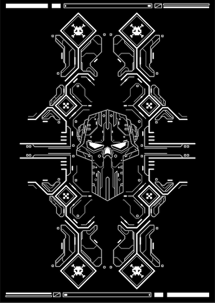 Cyberpunk futuristische poster. retro futuristische poster sjabloon. tech abstracte poster sjabloon.