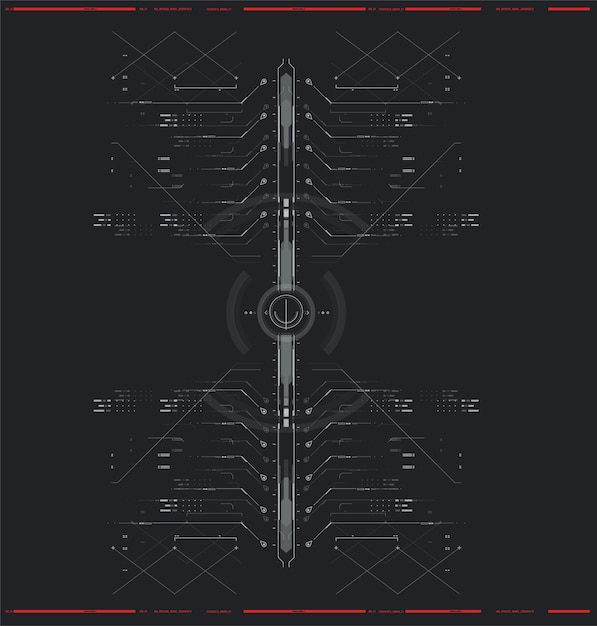 Cyberpunk futuristische poster Tech Abstract postersjabloon met HUD-elementen Moderne flyer voor web- en printhacking cybercultuurprogrammering en virtuele omgevingen