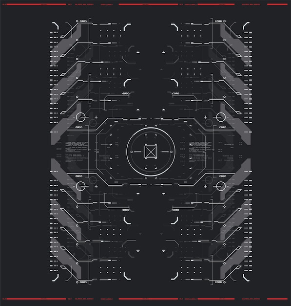 Cyberpunk futuristische poster Tech Abstract postersjabloon met HUD-elementen Moderne flyer voor web- en printhacking cybercultuurprogrammering en virtuele omgevingen