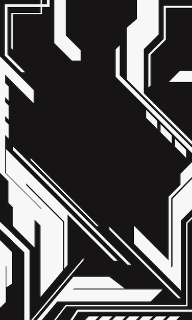 cyberpunk style geometric shape monochrome background