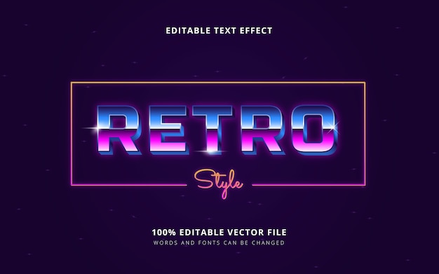 Cyberpunk vibrant text style editable words and fonts