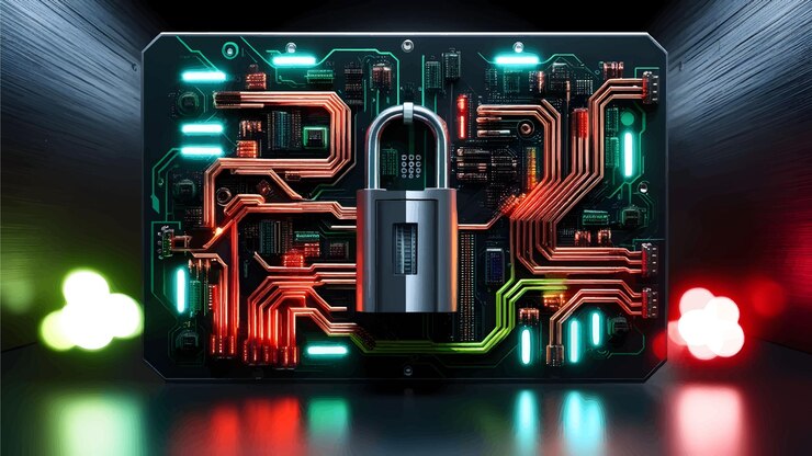 Vector cybersecurity background vector illustration