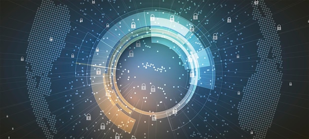 Cybersecurity en informatie- of netwerkbescherming Toekomstige technologische webdiensten voor bedrijven en internetproject