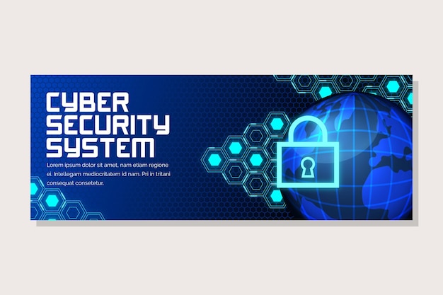 Cybersecurity horizontal banner