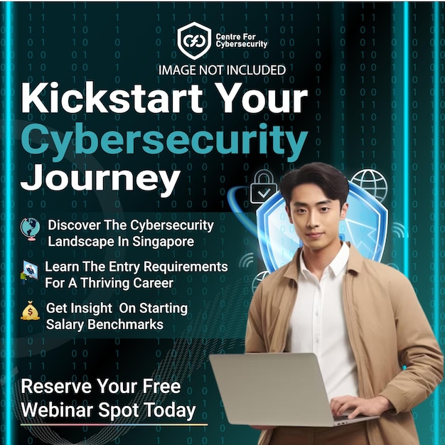 Cybersecurity journy flyer template design