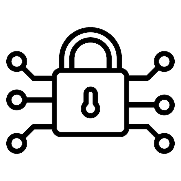 サイバーセキュリティの脅威アイコンのベクトル画像 ビジネスリスクに使用できます