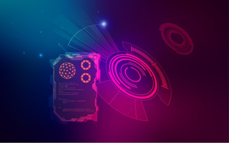 Vector cyberspace background