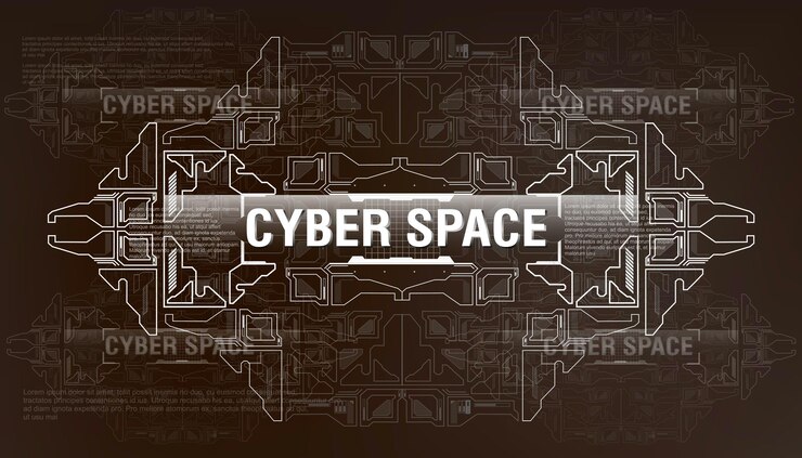 Vector cyberspace hud interface background virtual reality technology screen