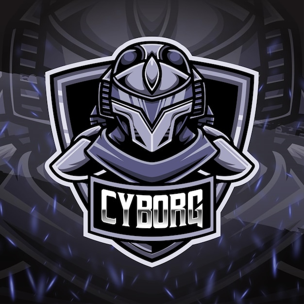 cyborg esport logo karakter icoon