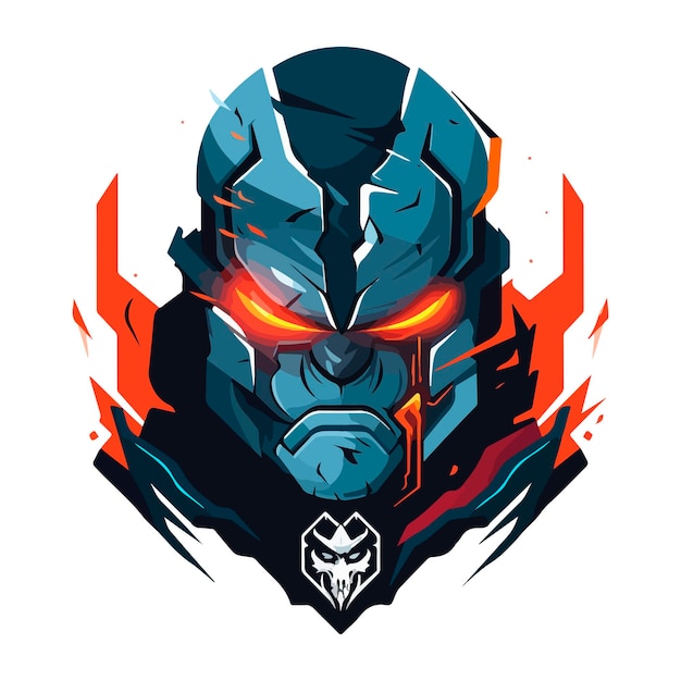 Cyborg mech warrior esport эмблема логотип Cyborg векторная иллюстрация для печати