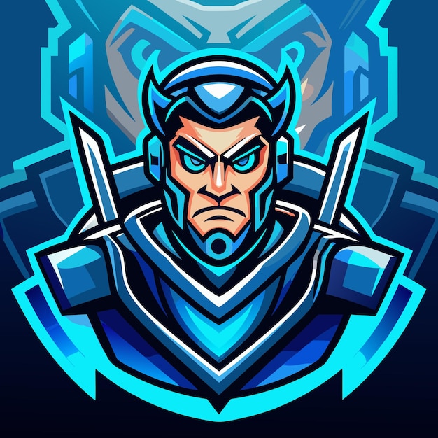 Cyborg Pro 玩家 esport 游戏吉祥物标志模板