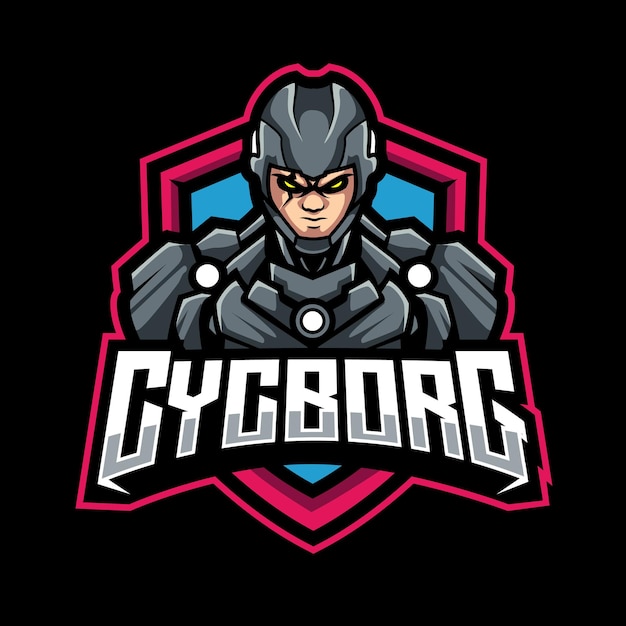 Cycboeg esport mascot logo vector illustration