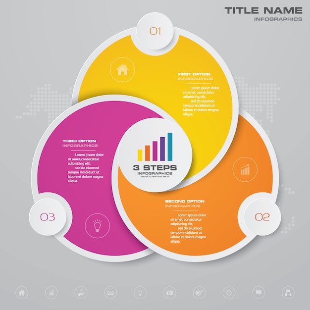 Cycle chart infographic for data presentation