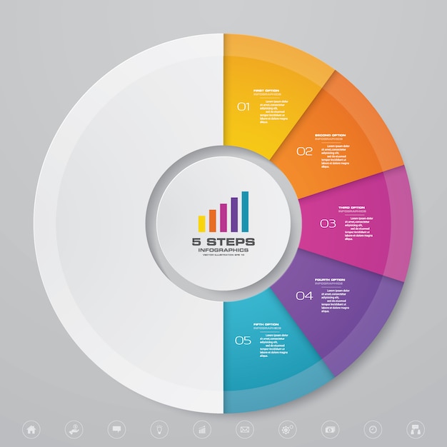 Cycle chart infographic for data presentation