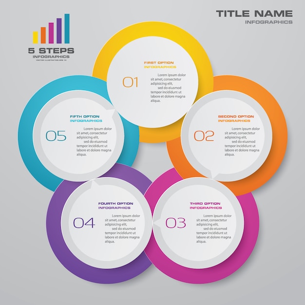 Cycle chart infographic for data presentation