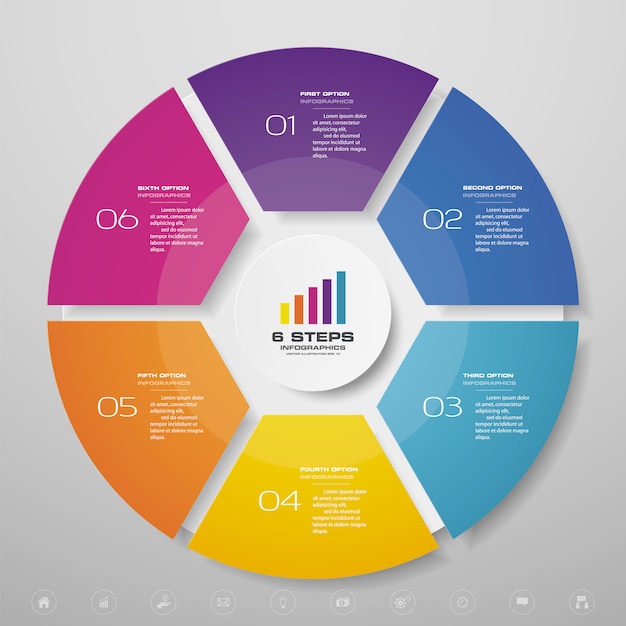 Diagramma del ciclo infografica per la presentazione dei dati