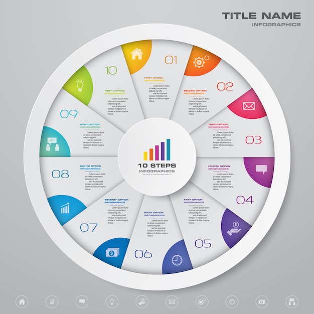 Ciclo grafico elemento infografica