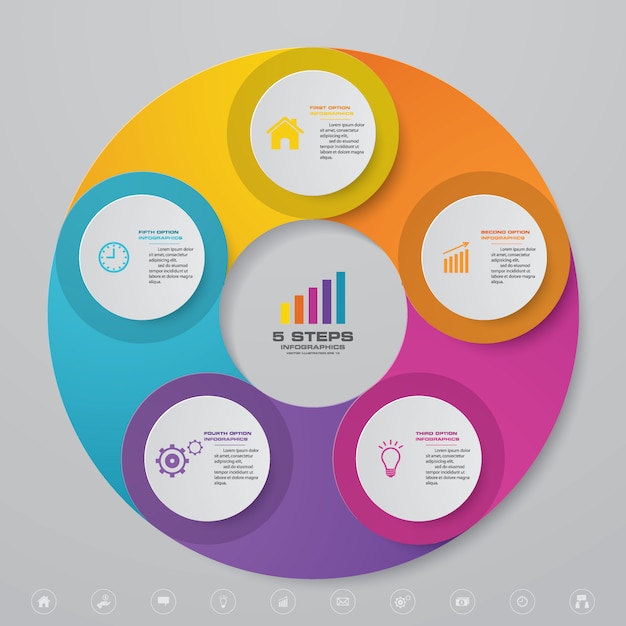 Cycle chart infographic element