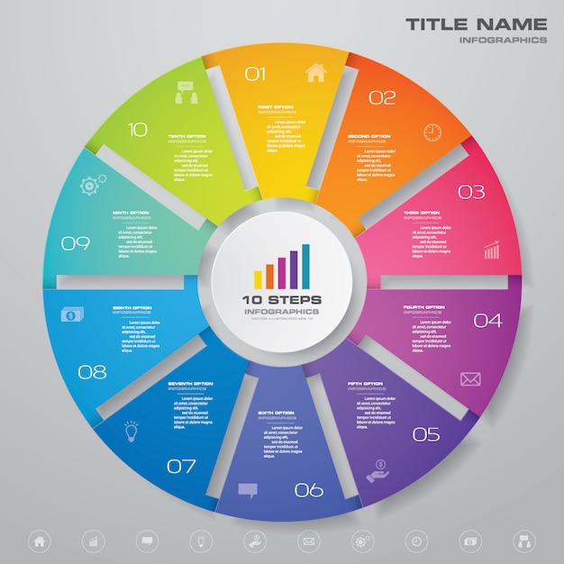 Cycle chart infographic element