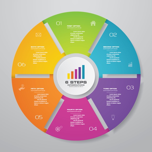 Ciclo grafico elemento infografica