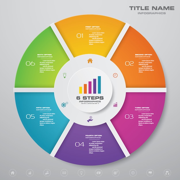 Ciclo grafico infografica.