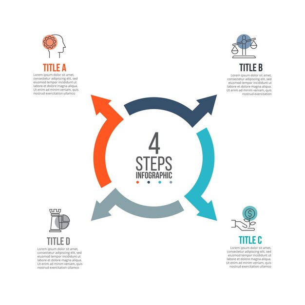 Vector cycle infographics vectors