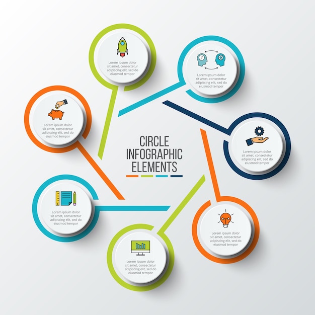 Vector cycle infographics vectors