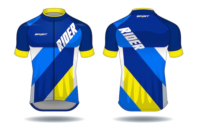 Cycle jersey.sport wear protection equipment vector illustration.