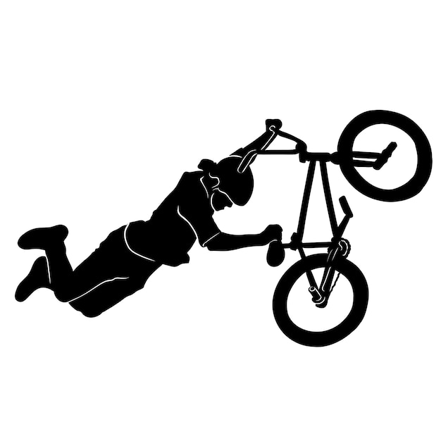 Cycling BMX Freestyle  rider is performing