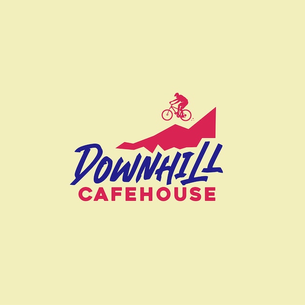 Cycling Coffee Shop Design Logo