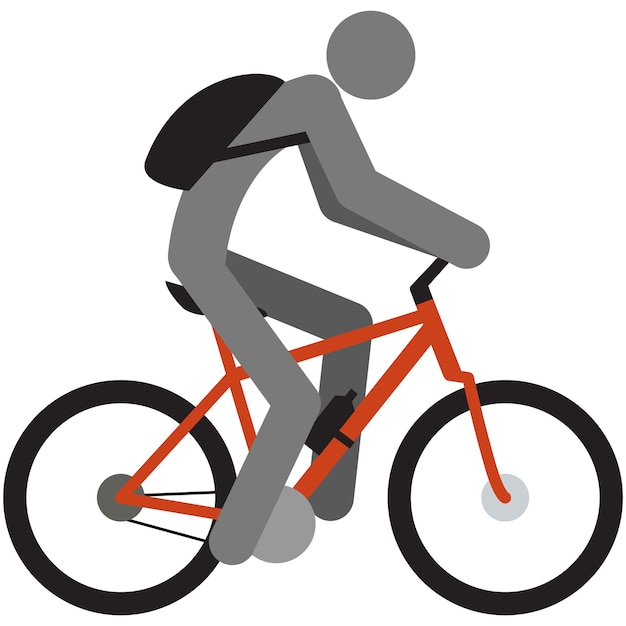 Cycling icon vector man bike cyclist silhouette pictogram