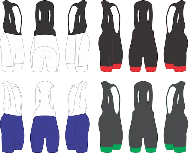 Cycling Jersey Bib shorts Uniforms Mock ups