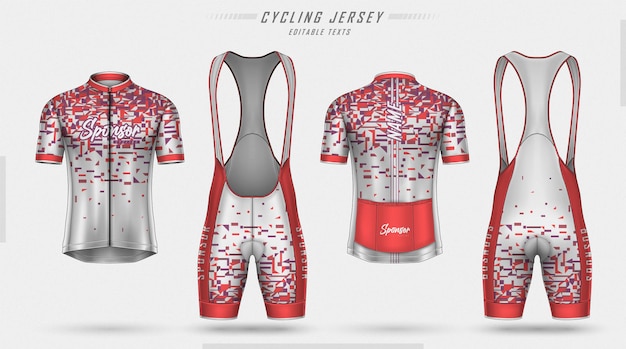 Vector cycling jersey front and back