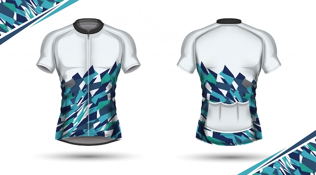 Vector cycling jersey, front and back