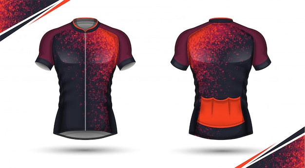 Vector cycling jersey, front and back