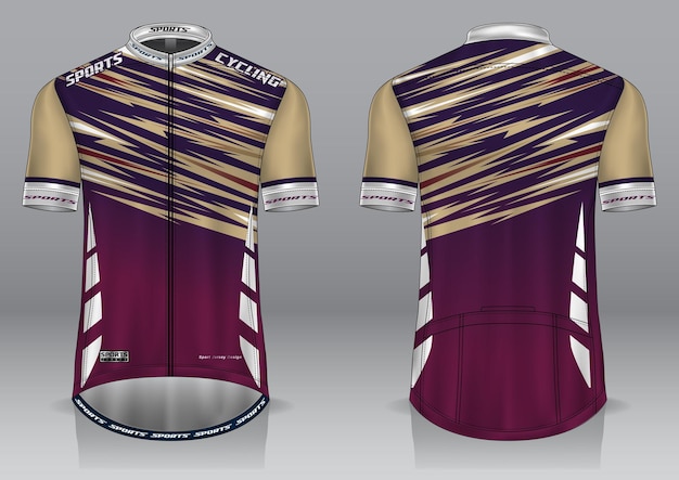 Vector cycling jersey mockup for uniform