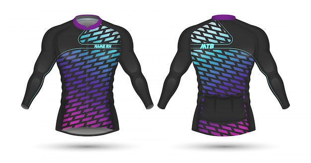 Cycling jersey template