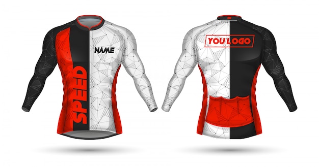 Vector cycling jersey template