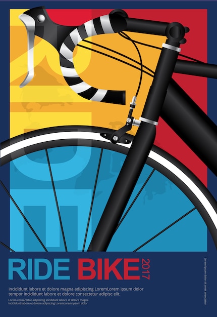 Vector cycling poster design template vector illustration