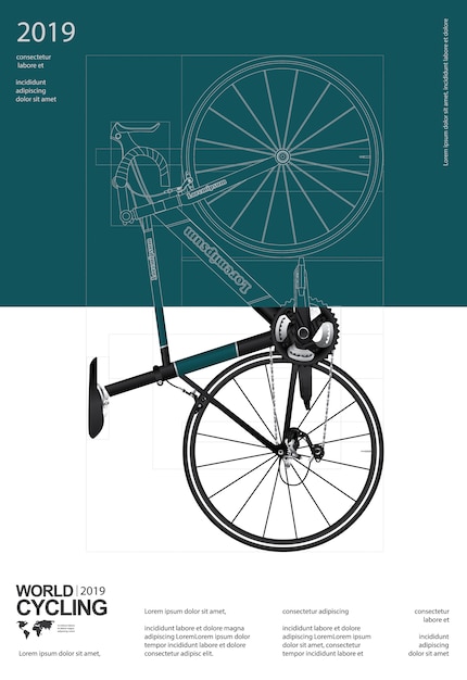 Ciclismo poster design template