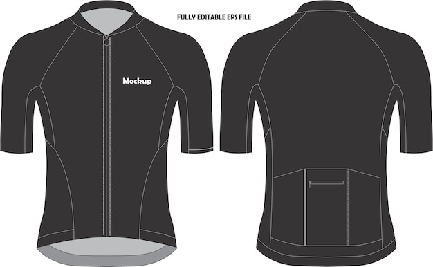 Cycling Short Sleeve Jersey Mockup