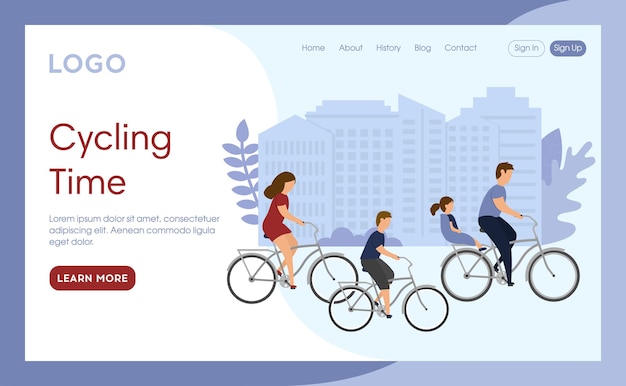 Cycling time landing page