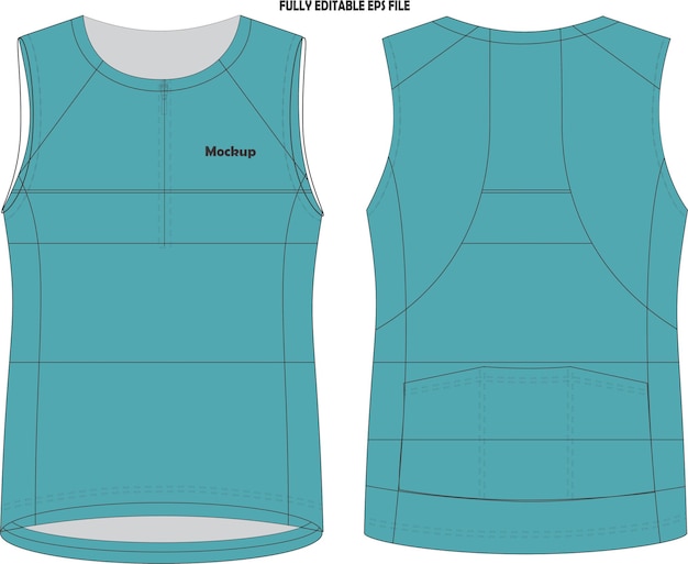 Cycling Triathlon Vest Mockup