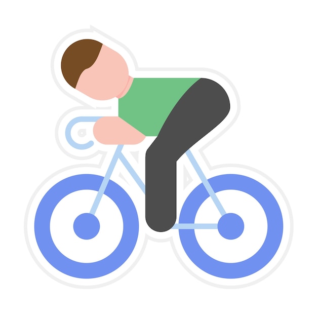 Vector cycling vector icon can be used for olympics iconset