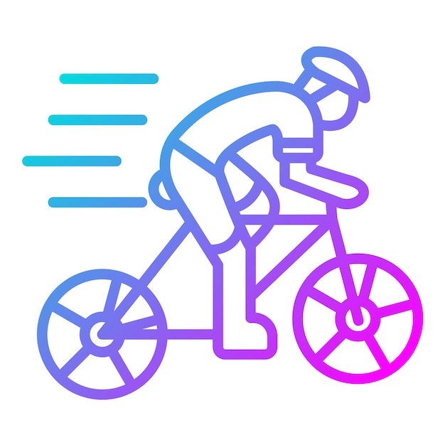 Vector cycling vector illustration style