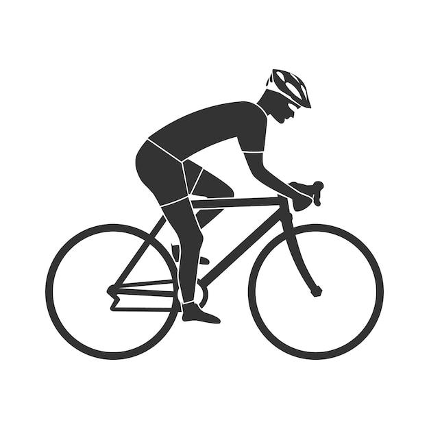 Cyclist silhouette icon