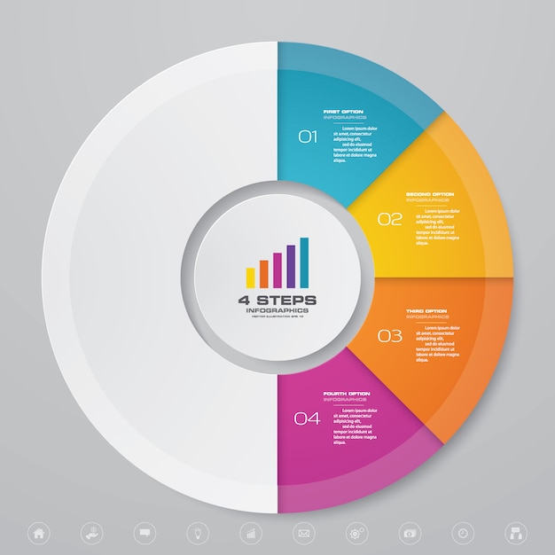 Cyclusgrafiek infographic voor gegevenspresentatie